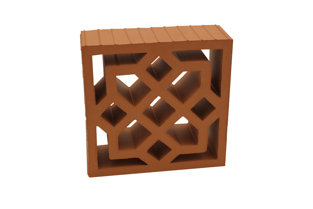 Arabesque Red Ceramic Window Lattice – FACE06 Image